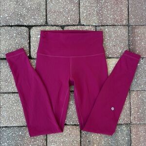 Worn once - LULULEMON Wunder Train High-Rise Tight 28" in Pomegranate